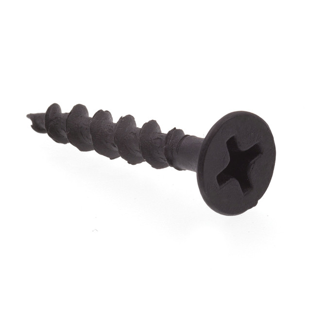 Image of Drywall Screws, Bugle Head, Phillips Drive, #6 X 1 in., Black Phosphate Coated Steel (500 Pack)