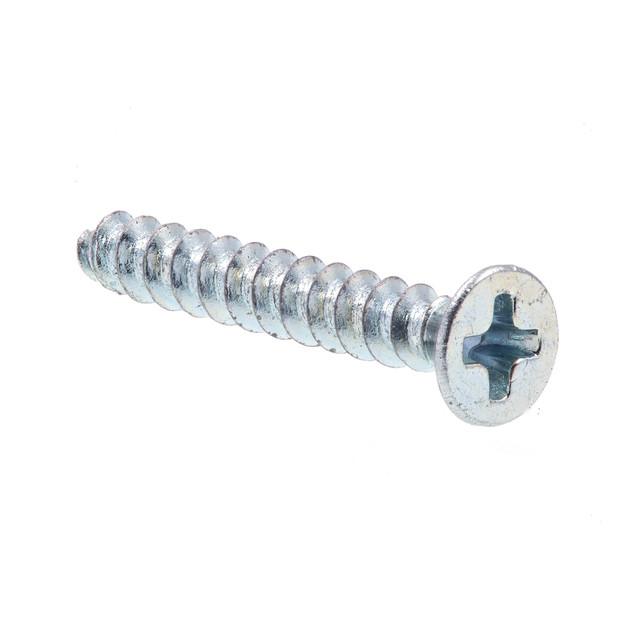 Image of Wood Screws, Flat Head, Phillips Drive, #2 X 5/8 in, Zinc Plated Steel (50 Pack)