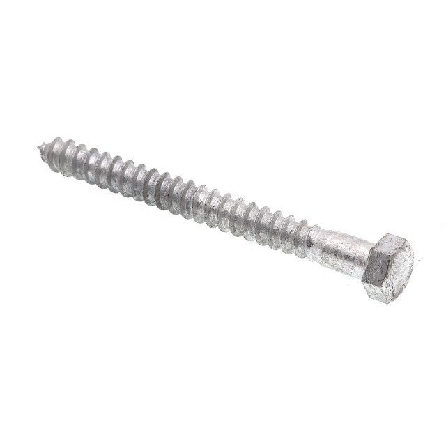 Image of Hex Lag Screws, 3/8 in. X 4 in., A307 Grade A Hot Dip Galvanized Steel (50 Pack)
