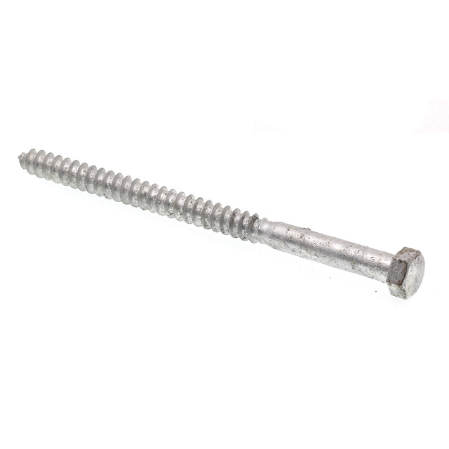 Image of Hex Lag Screws, 3/8 in. X 6 in., A307 Grade A Hot Dip Galvanized Steel (15 Pack)