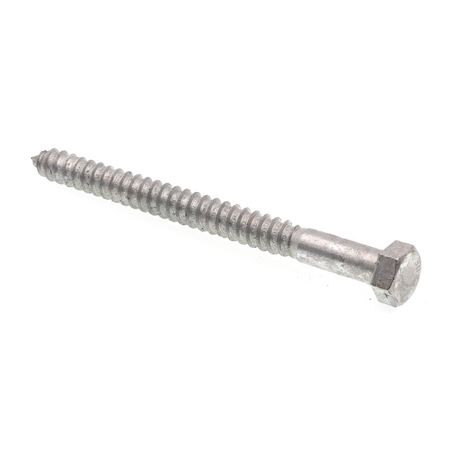 Image of Hex Lag Screws, 1/2 in. X 6 in., A307 Grade A Hot Dip Galvanized Steel (15 Pack)