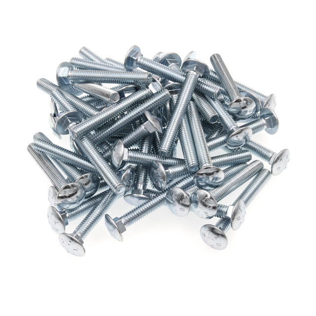 Image of Carriage Bolts, 5/16 in.-18 X 2-1/2 in., A307 Grade A Zinc Plated (50 Pack)
