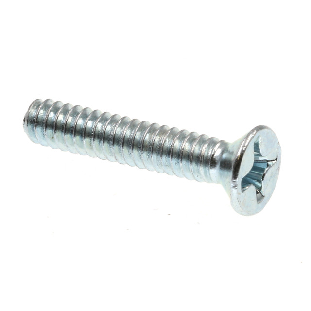 Image of Machine Screws, Flat Head, Phillips Drive, #6-32 X 3/4 in., Zinc Plate (100 Pack)