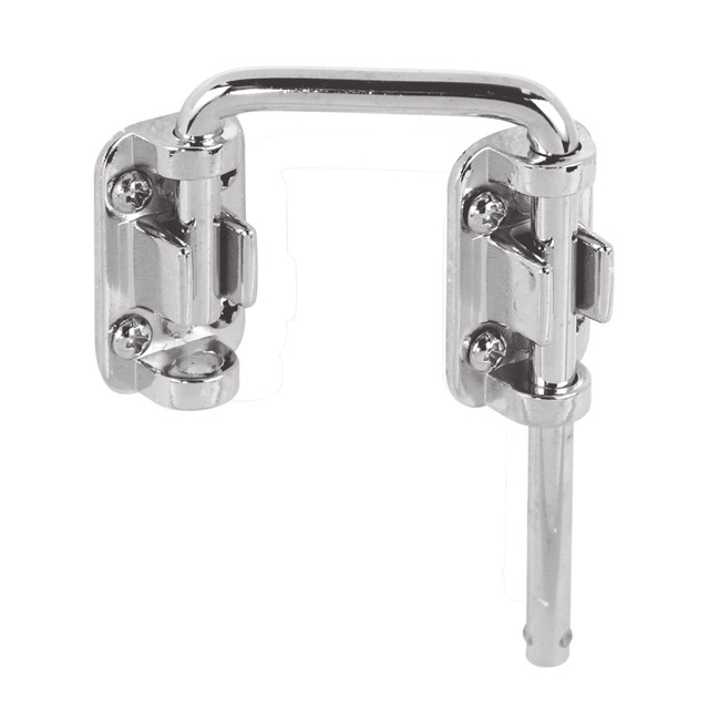 Image of Sliding Door Loop Lock, 1-7/16 in., Diecast Construction, Nickel Plated (Single Pack)