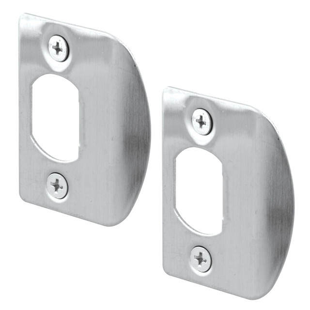 Image of Latch Strike Plate, Stainless Steel Finish (2 Pack)