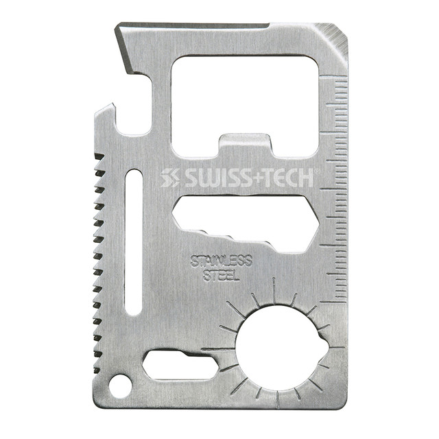 Image of SWISS+TECH 15-in-1 Credit Card Survival Multi-Tool for Wallet, Keychain, Pocket (Single Pack)