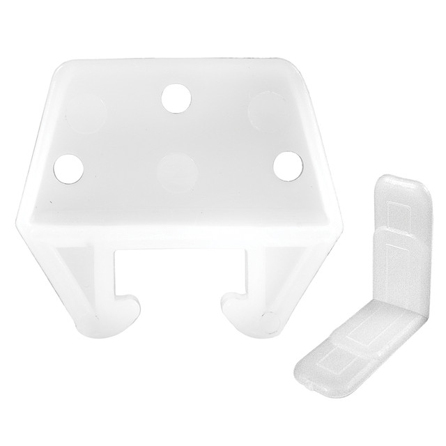 Image of Drawer Track Guide Kit, 25/32 in. Plastic Construction, White Guide (2 Pack)