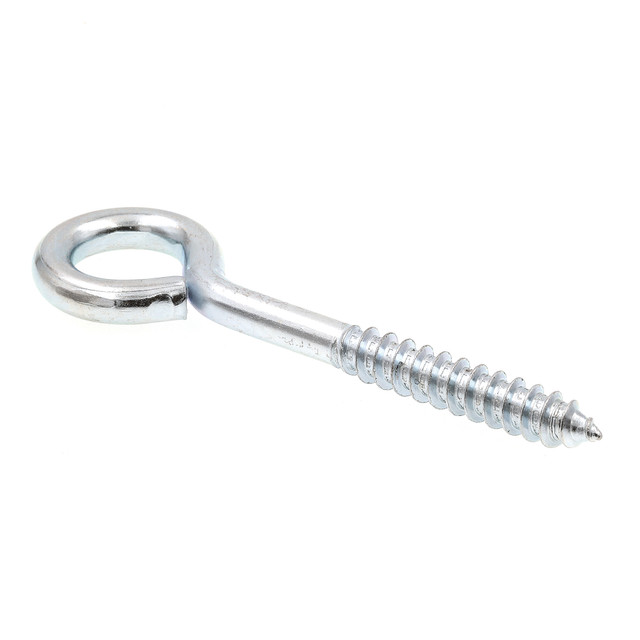Image of Screw Eyes, Lag Thread, 3/8 in. X 4-1/2 in., Zinc Plated Steel (10 Pack)