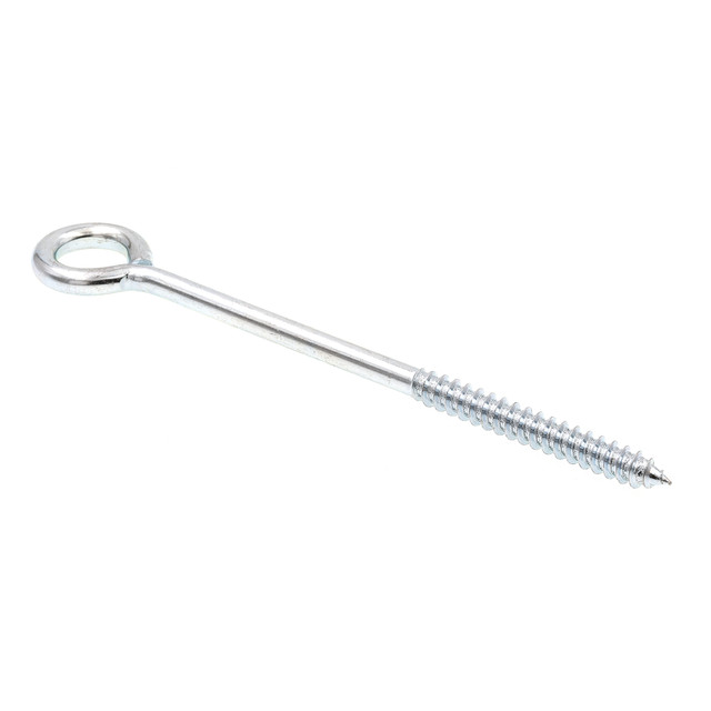 Image of Screw Eyes, Lag Thread, 3/8 in. X 8 in., Zinc Plated Steel (10 Pack)