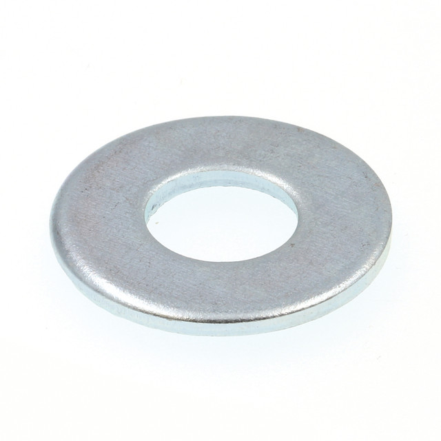 Image of Flat Washers, USS, 3/8 in. X 1 in. OD, Zinc Plated Steel (100 Pack)
