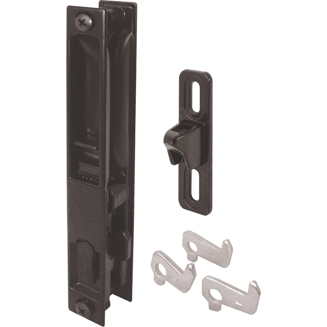 Image of Sliding Door Flush Handle Set, Black Diecast (1 Set)