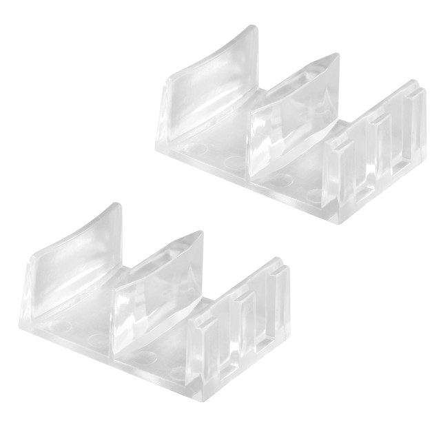 Image of Clear Plastic, Shower Door Bottom Guide Assembly (2 Pack)