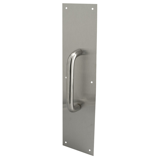 Image of 4 x 16 in. Stainless Steel, Round Handle Door Pull Plate (Single Pack)