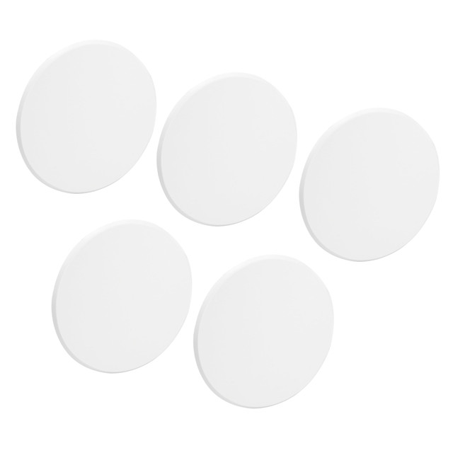 Image of Vinyl Circular Wall Protector with Self-Adhesive Backing, 3-1/4 Inch Diameter, White (Pack of 5)