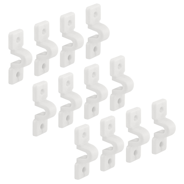 Image of Loop Clip, Fits Wire Shelves, Plastic Construction, White (12 Pack)