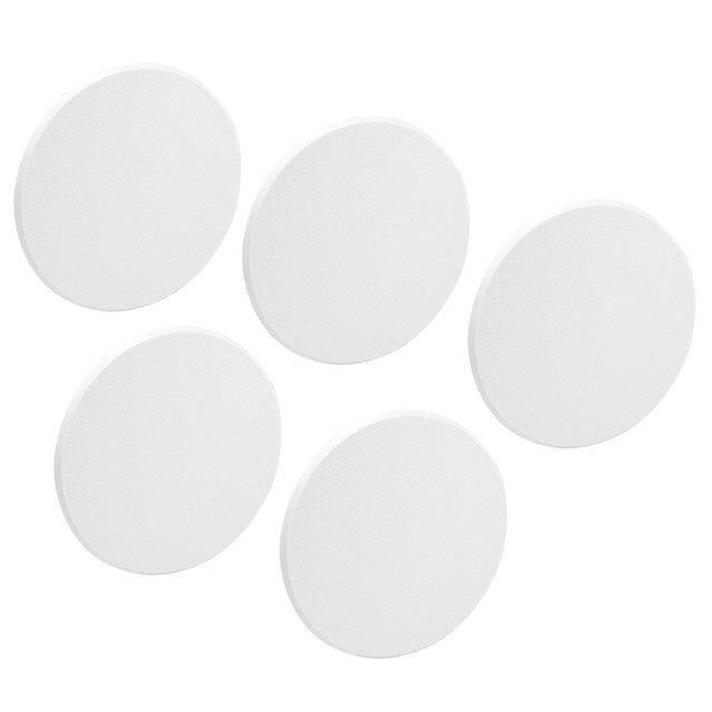 Image of Vinyl Circular Wall Protector with Self-Adhesive Backing, 7 Inch Diameter, White (Pack of 5)