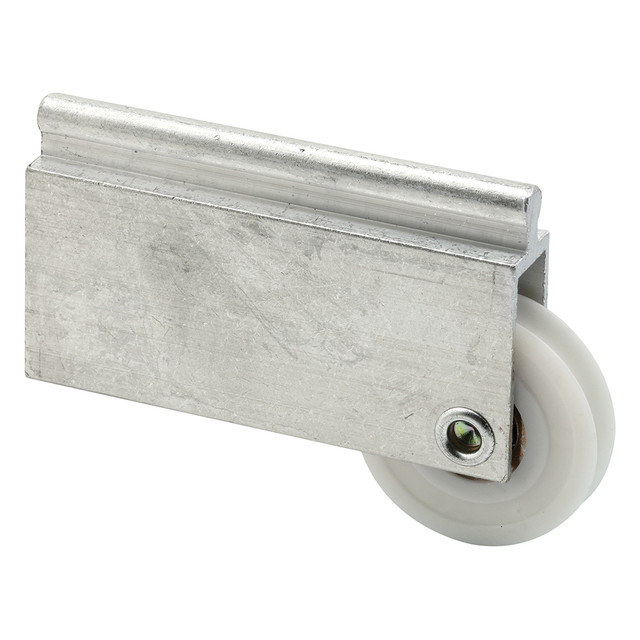 Image of Mirror Door Roller Assembly, 1-1/2 in., Plastic Roller, Ball Bearings, Concave (Single Pack)