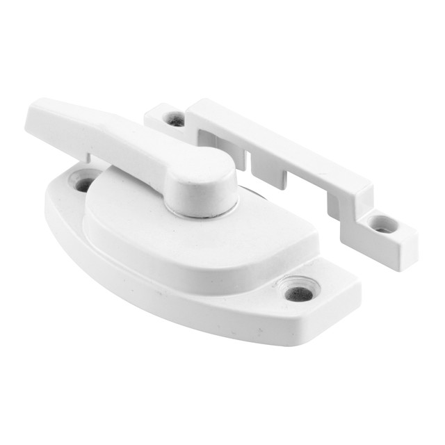 Image of Sash Lock, 2-1/16 in. Hole Centers, Fits Single and Double Hung vinyl Windows, Diecast, White (Single Pack)