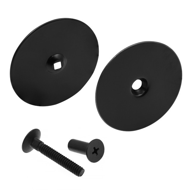 Image of Steel Door Bore Hole Cover Plate, 2-5/8 Inch, Matte Black (Single Pack)