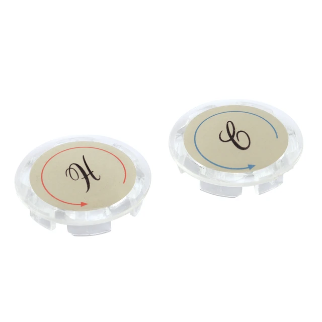 Image of Universal Index Buttons, 1-5/16 in. Diameter, Clear Acrylic with Gold (1 Set)