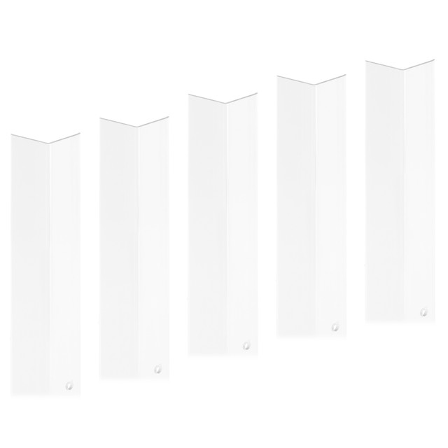 Image of Plastic Smooth Corner Shield, 1-1/8 Inch x 48 Inch, White, (5 Pack)