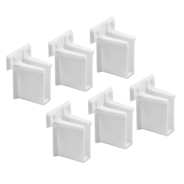 Image of Wire Shelf End Bracket, 1/2 Inch Long, White, (6 Pack)