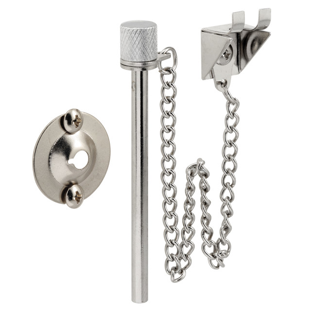 Image of Sliding Patio Door Pin, 3/16 in. x 2-5/8 in., Steel Pin and Retaining Ring, Chrome Plated Finish (Single Pack)