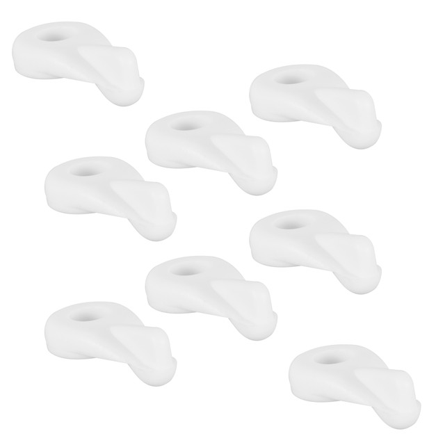 Image of White Flush Storm Door Clip with Screws (8 Pack)