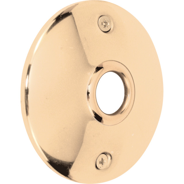 Image of Door Knob Rosettes, 3 in. Outside Diameter, Polished Solid Brass (Pack of 2)