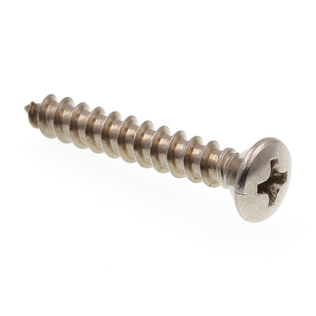Image of 9023236 |  Sheet Metal Screws, Self-Tapping, Oval Head, Phillips Drive, #10 (100 Pack)