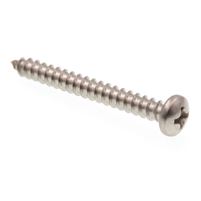 Image of 9019928 |  Sheet Metal Screws, Self-Tapping, Pan Head, Phillips Drive, #8 X 1-1/2 (25 Pack)