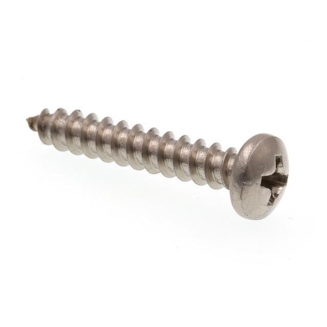 Image of 9019852 |  Sheet Metal Screws, Self-Tapping, Pan Head, Phillips Drive, #8 X 1 in (100 Pack)