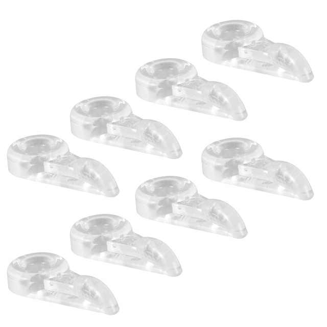 Image of Storm Door Panel Clip, Flush, Clear Acrylic (8 Pack)