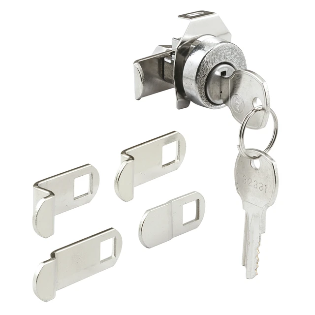 Image of MP4526 | Mailbox Lock – Replacement, Multipurpose Mailbox Lock for Several Brands – NA-14 Keyway, Opens Clockwise with 90º Rotation, Nickel Finish (1 Set)