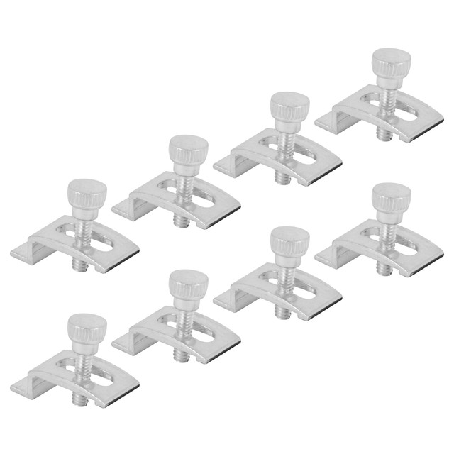 Image of Storm Door Panel Clip with Screws, 1/4 in., Aluminum (8 Pack)