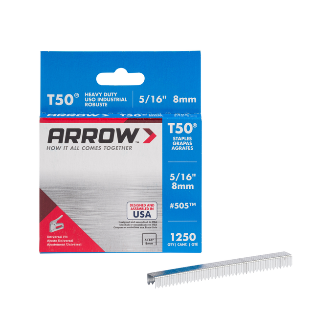 Image of Arrow T50 Heavy Duty Staples, 5/16" x 3/8", 1250ct