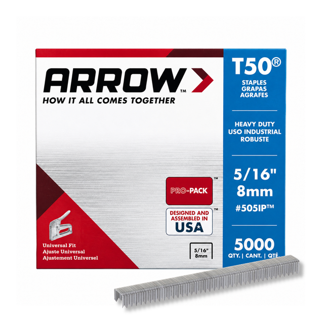 Image of Arrow T50 Heavy Duty  Staples, 5/16" x 3/8", 5000ct