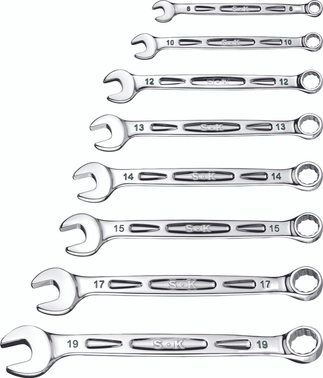 Image of SK SK01366 8 Piece Metric Combination Wrench Set