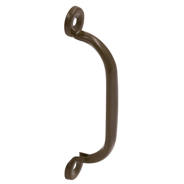 Image of Storm and Screen Door Handle 4-3/4 in. (4 in. Hole Center) with Screws, Brown (Single Pack)