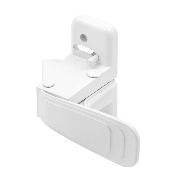 Image of Storm and Screen Door Inside Interior Latch with Screws, White (Single Pack)