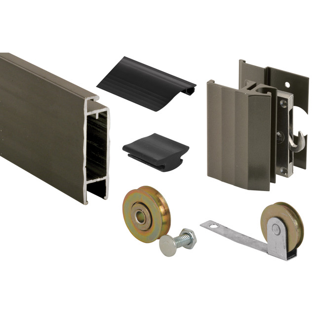Image of 37 in. x 81 in. Bronze Ultimate I Aluminum Sliding Screen Door Kit, 1-7/8 in. Frame (1 Kit)