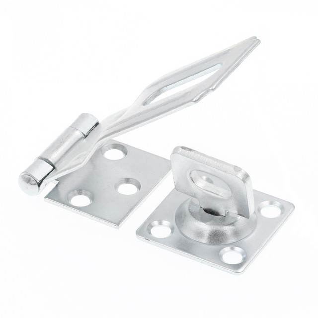 Image of 3-1/2 in. Safety Hasp Hinge Latch with Swivel Staple, Door &amp; Gate, Zinc Plated (Single Pack)