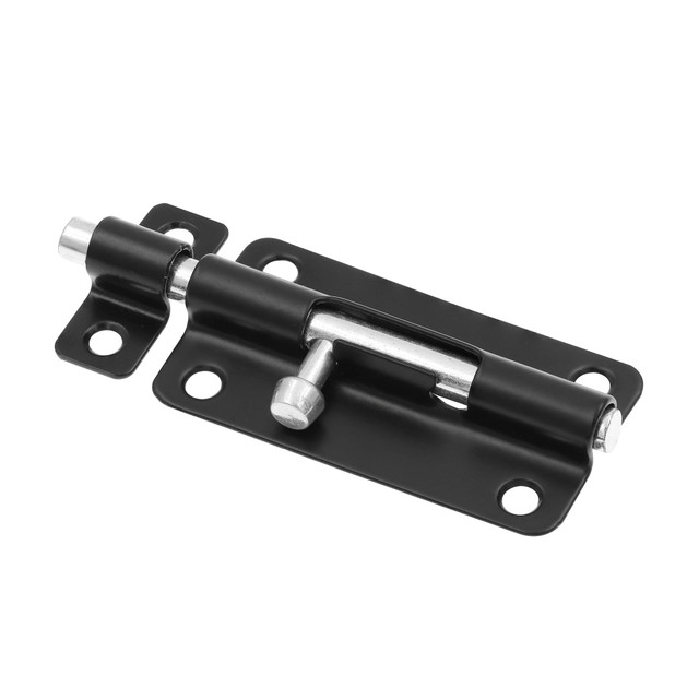 Image of 4 in. Slide Barrel Bolt Latch, Door &amp; Gate, Matte Black (Single Pack)