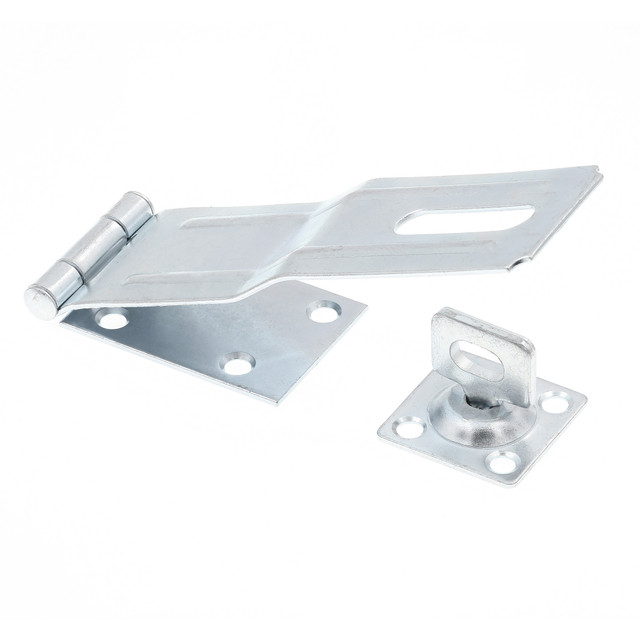 Image of 6 in. Safety Hasp Hinge Latch with Swivel Staple, Door &amp; Gate, Zinc Plated (Single Pack)