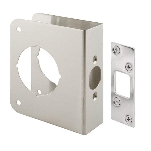 Image of 2-3/4 Inch x 1-3/4 Inch, 4-1/2 Inch Stainless Steel Door Guard (Single Pack)