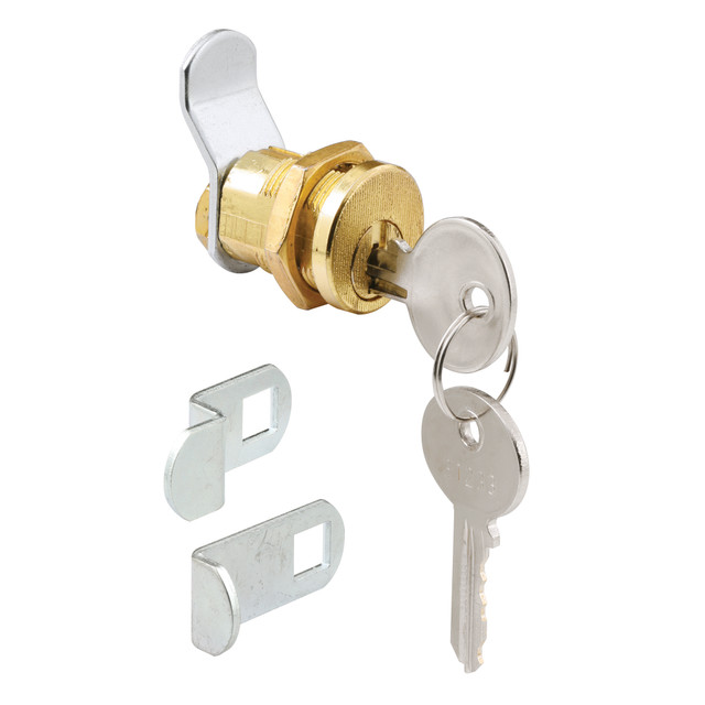 Image of Brass Mailbox Lock with 3 Cams, Clockwise Open (Single Pack)