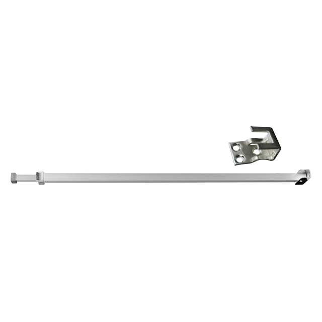 Image of Aluminum Adjustable Security Bar for Sliding Doors, Adjusts from 28 in. to 48 in., Aluminum Finish (6 Packs)
