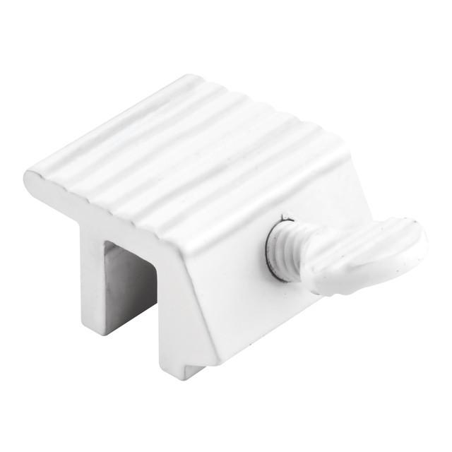 Image of Sliding Window Lock, 1/4 in., Extruded Aluminum, White Painted Finish (2 Pack)