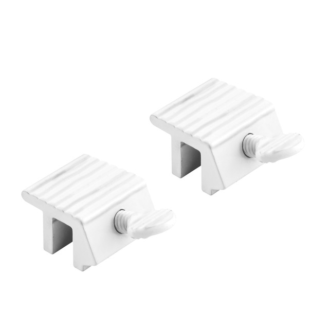Image of Sliding Window Lock, 1/4 in., Extruded Aluminum, White Painted Finish (2 Pack)