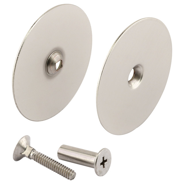 Image of U 10446-L| Hole Cover Plate, 2-5/8 in., Steel, Satin Nickel (Single Pack)